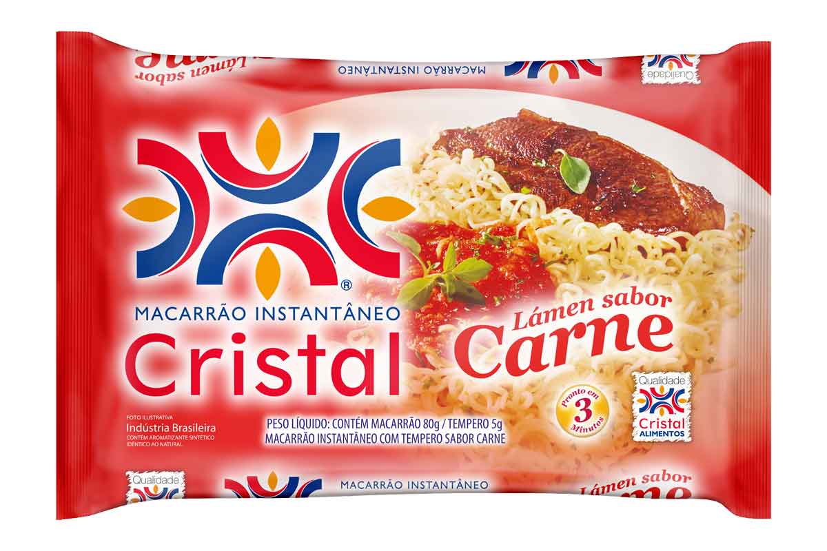 Macarrão Instantâneo Cristal Sabor Carne