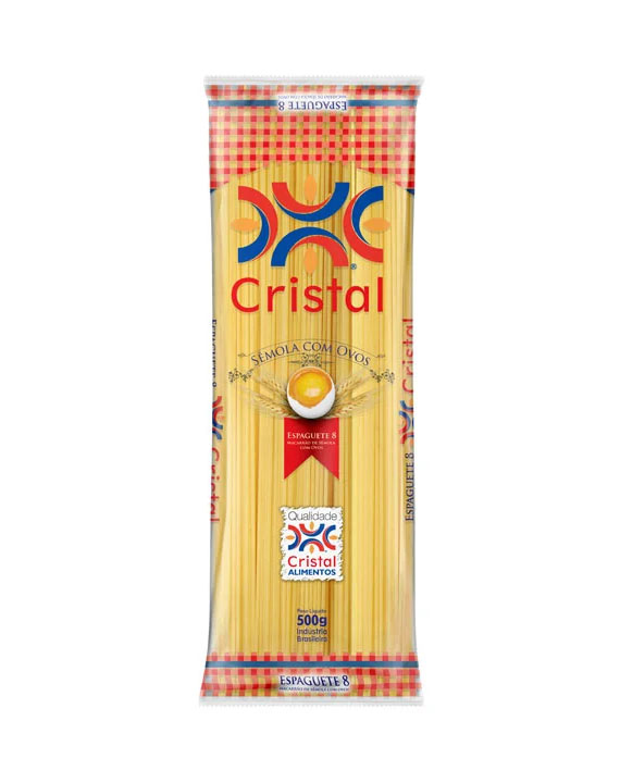 Macarrão Cristal Sêmola com Ovos Espaguete 