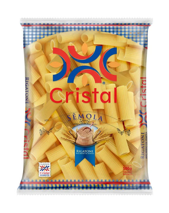 MACARRÃO CRISTAL SÊMOLA RIGATONE