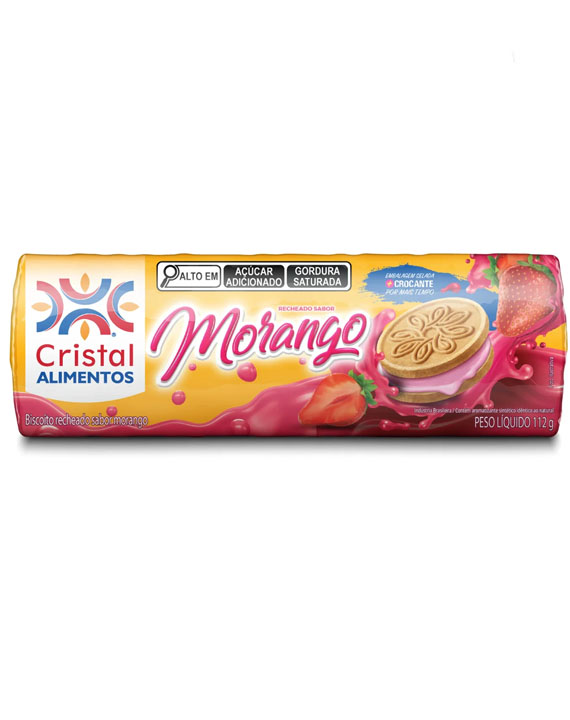 Biscoito Recheado Cristal Morango