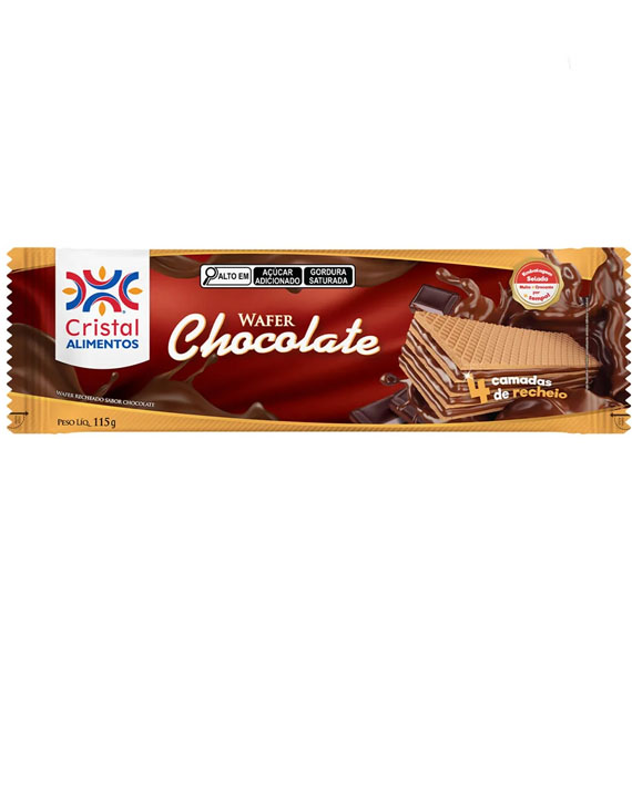 Biscoito Wafer Cristal Chocolate