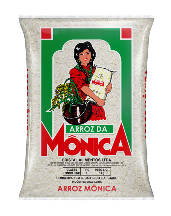 Arroz Cristal  pacotes de 1 kg 2 kg e 5 kg 