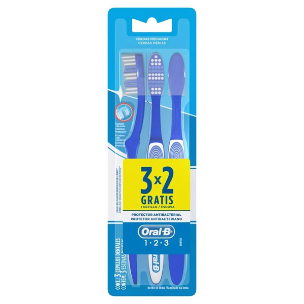 Escova Dental Oral-B 1-2-3 Leve 3 Pague 2Pague