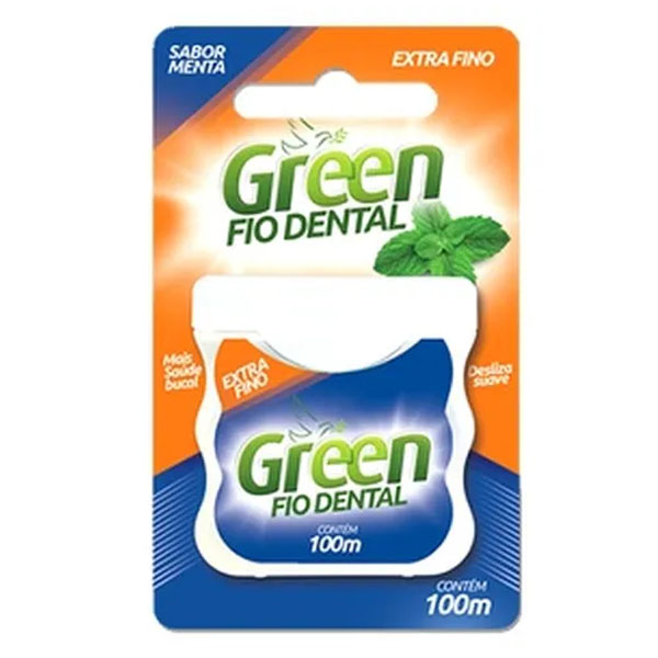 Fio Dental Green Menta Extra Fino 100m