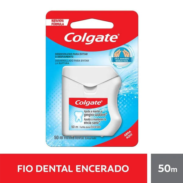 Fio Dental Encerado Colgate Cartela 50 metros