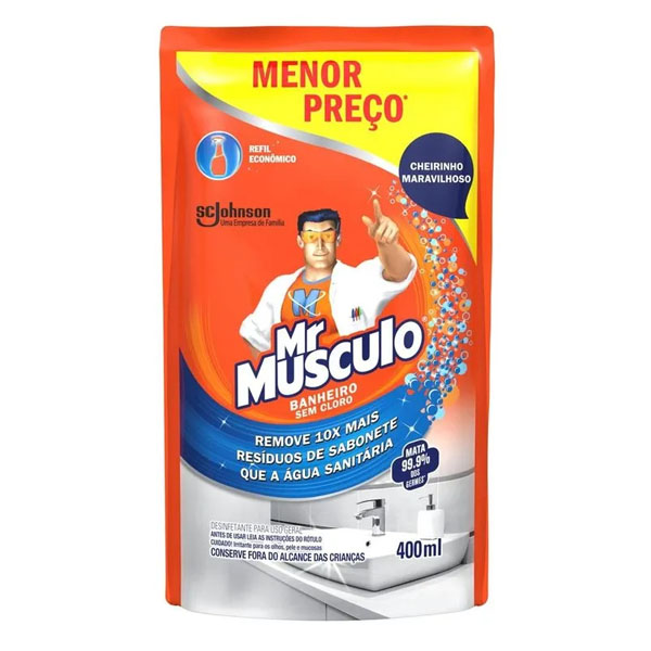 Limpador de Banheiro Mr Músculo 5 em 1 Refil 30% de Desconto 400ml