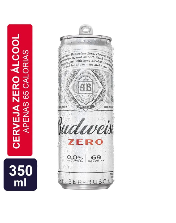 Cerveja Budweiser Zero Álcool Lata 350ml