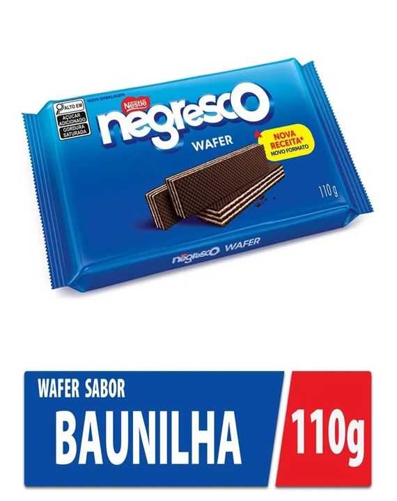 Biscoito Néstle Wafer Negresco Pacote 110g