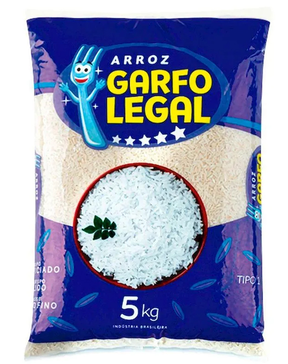 Arroz Branco Garfo Legal Pacote 5Kg