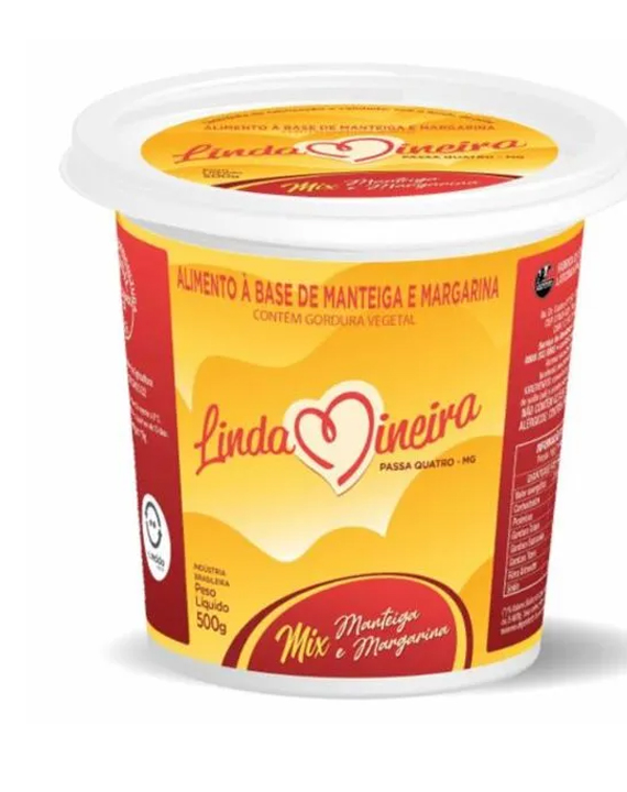 Mix Manteiga e Margarina Linda Mineira c/ Sal 500g