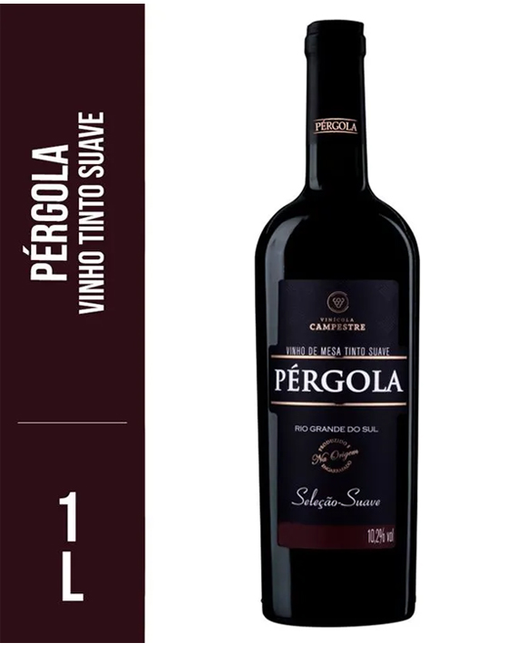 Vinho Nacional Pérgola Suave Tinto 1l