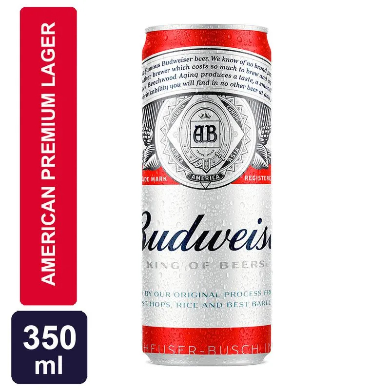 Cerveja Budweiser American Lager Lata 350ml