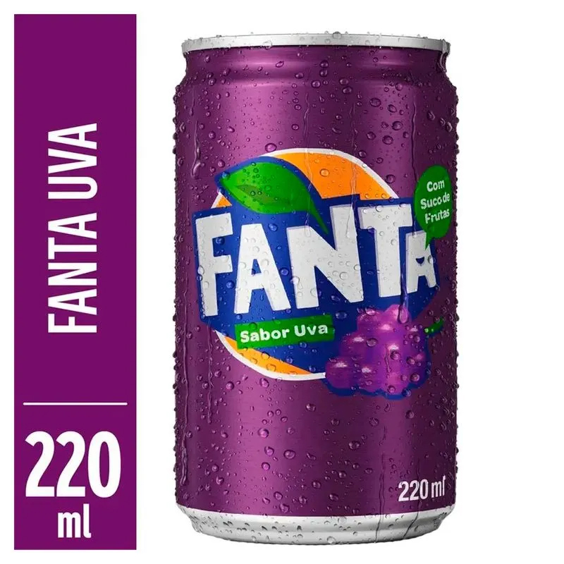 Refrigerante Fanta Uva Mini Lata 220ml